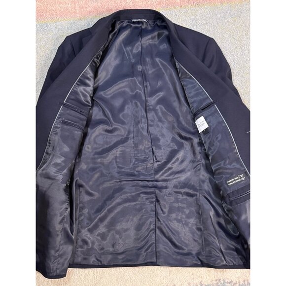 Simon Spurr Mens Navy Wool Valero 42R 2-Button Sport Coat Jacket Blazer Academia - Picture 10 of 16